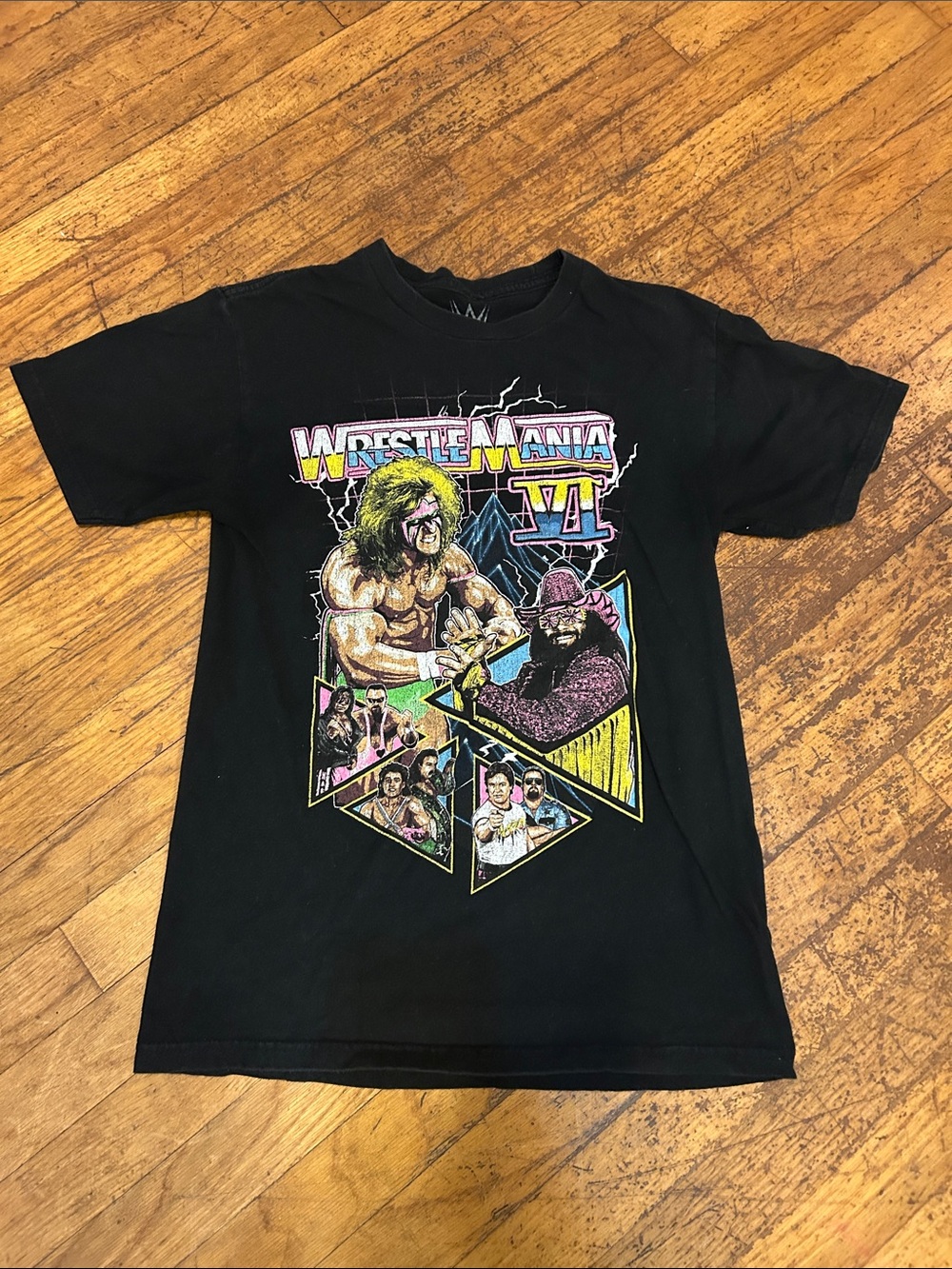 WrestleMania VII Black Graphic T‑Shirt